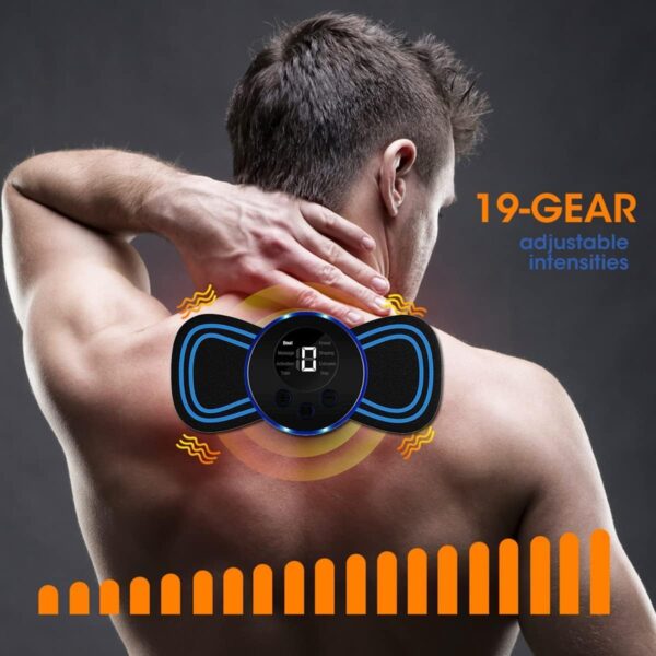Masajeador de Cuello Eléctrico, 8 Modos y 19 Intensidades Masajeador de Cuello y Hombro con Pantalla Digital y Mando a Distancia, para Aliviar el Dolor de Espalda - Image 9
