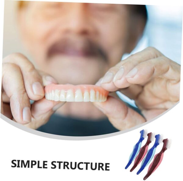 HAPINARY 2 Uds Cepillo De Para Dentaduras Postizas De Ancianos Cepillo De Para Dentaduras Postizas Cepillo Para Dentaduras Postizas Cepillo De Suave De Tamaño De - Image 8