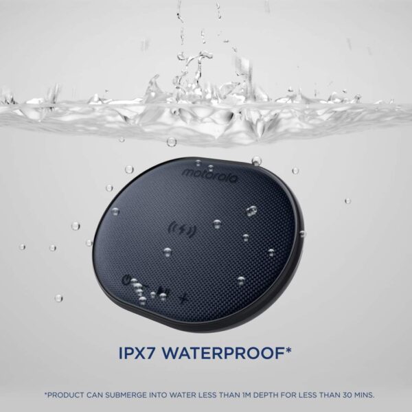 Motorola Lifestyle Sonic Sub 500 - Altavoz Bluetooth con Carga Inalámbrica - 5W, 15 Horas de Reproducción, IPX7 Resistente al Agua - Alexa y Google Assistant - Negro - Image 4
