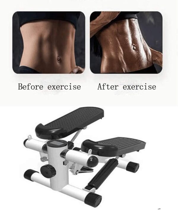 WENCY Fitness Mini Stepper Multi-Function Step Machine Equipo Deportivo Altura Ajustable con Bandas de Resistencia Duraderas Pantalla LED - Image 5