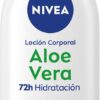 NIVEA Loción Corporal Aloe Vera (1 x 625 ml), body loción refrescante para 72 h de hidratación profunda, loción hidratante con aloe vera, ácido hialurónico y sérum nutritivo