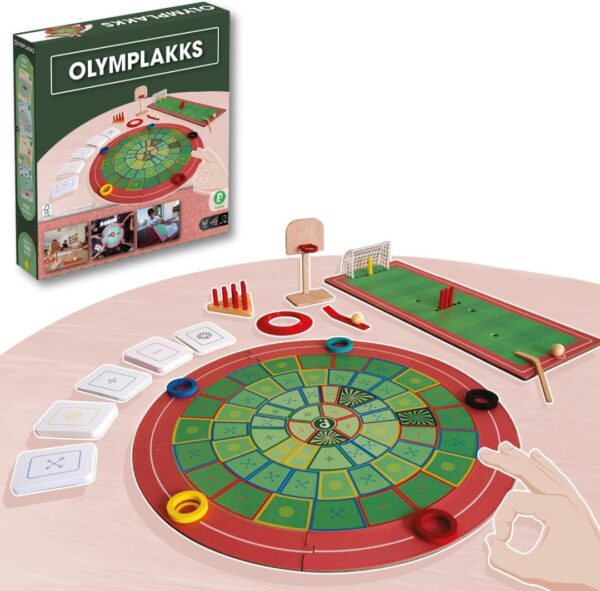 OLYMPLAKKS | Juego de Mesa Multideporte | De 7 a 99 Años | 2 a 5 Jugadores | para Niños y Adultos | Juego de Habilidad | Juego de Estrategia | para Toda la Familia