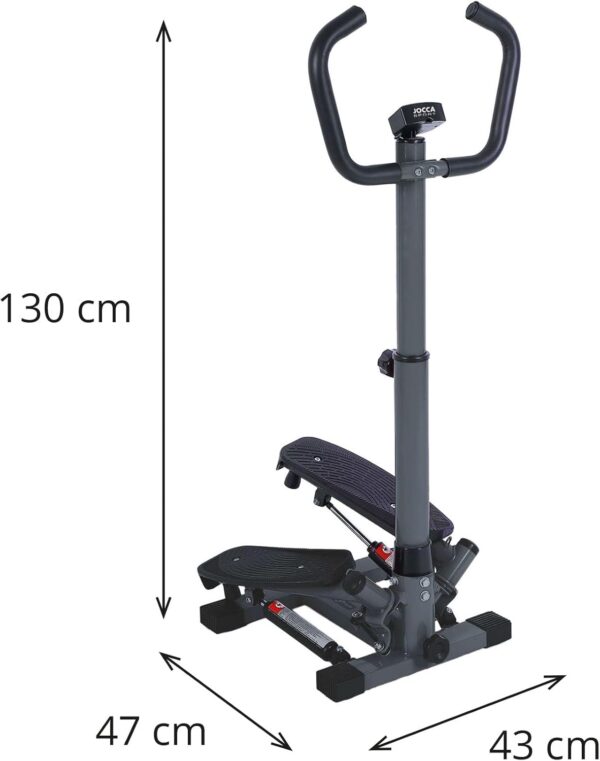 JOCCA - Maquina de Step Lateral con Barras de Sujeción| Steppers| Steeper| Fitness| Ejercicio Indoor en Casa | Máquina Escalera Piernas Gluteos |4 Funciones | Asas Acolchadas - Image 2