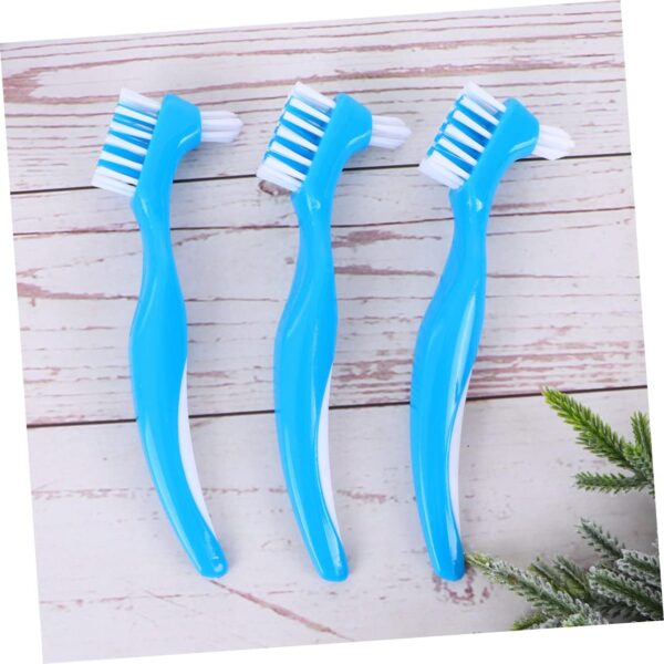 HAPINARY 6 Piezas cepillo de postizos cepillo de para niños herramientas de limpieza de dentaduras postizas doble Cuidado postiza Limpieza postiza Blue - Image 8