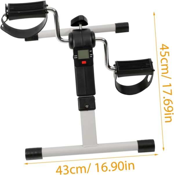 BESPORTBLE Paso a Paso Pedal Bicicleta Estática Plegable Bicicleta Debajo del Escritorio Vendedor Ambulante Ejercitador Plegable Mini Bicicleta De Edad Mediana Entrenador El Plastico Portátil - Image 9
