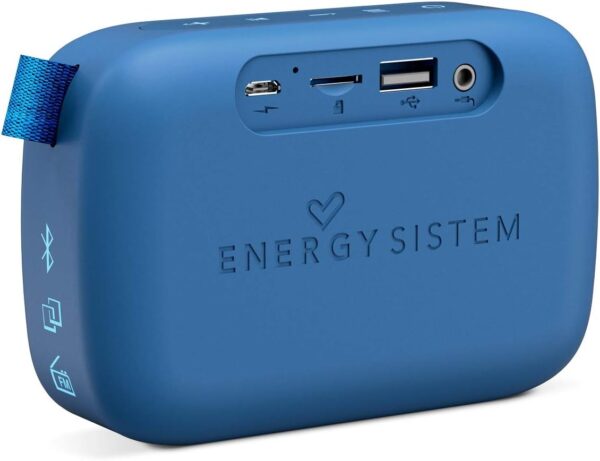 Energy Fabric Box 1+ Pocket Blueberry - Altavoz Portátil (Tws, Bluetooth V5.0, 3W, Usb&Microsd Mp3, Fm Radio, Audio-In), Color Azul, 118 X 78 X 39 mm - Image 3