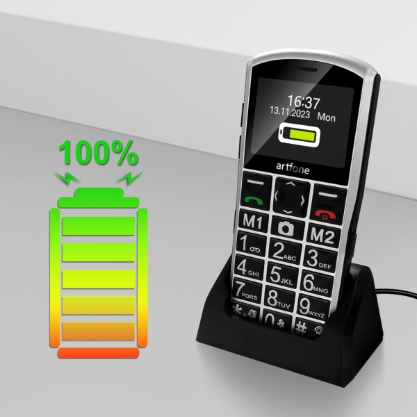 artfone 4G Volte Teléfono Móvil para Personas Mayores Teclas Grandespara Mayores, Senior Móviles con SOS Botón, 2.4 Pulgadas, con una Base de Carga, Fácil de Usar para Ancianos - Image 7