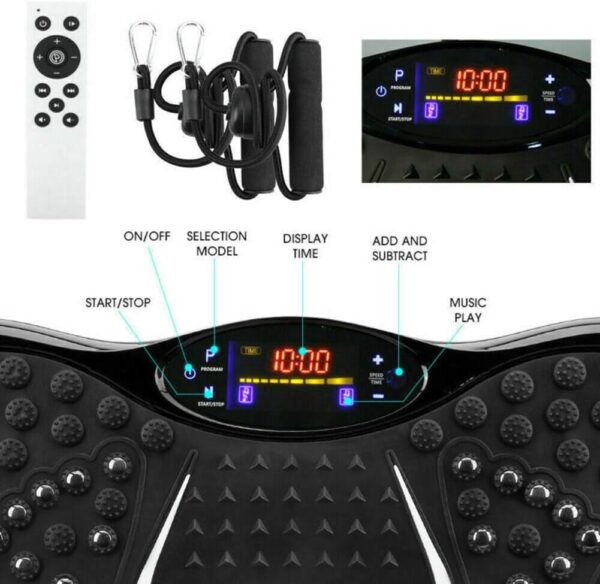 WSHA Máquina de Ejercicios de Placa de vibración de Fitness, Plataforma de vibración de Cuerpo Entera, Niveles de 180 velocidades, Peso máximo de Peso 330 Libras - Image 3