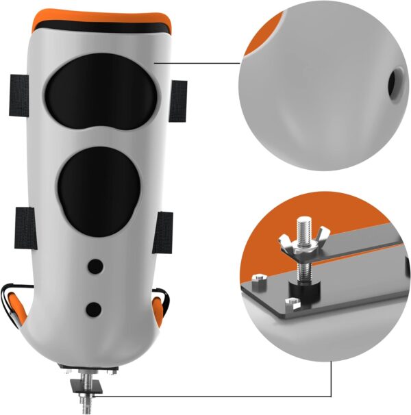 HNLIY Soporte para piernas para ejercitador de Pedal motorizado y Mini Bicicleta estática eléctrica, férula Suave Universal y Pedales, 1 par Cada uno, Gris - Image 4