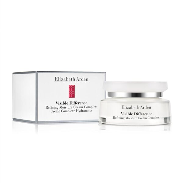 Elizabeth Arden - Visible Difference, Crema Hidratante Facial de Día, con Escualano, Suaviza, Alisa y Mejora el Tono de Piel, Reduce las Líneas de Expresión, Apta como Base de Maquillaje - 75 ml