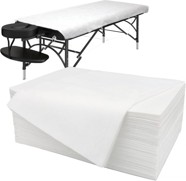 20PCS Sábanas Desechables, Engrosados, Tvvcalk Sábanas de TNT Desechables, Sabanas Masaje Desechables Para Camilla de Masaje, Belleza, Tatuaje, SPA, 80 * 180cm…