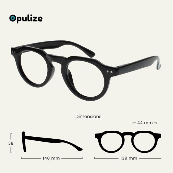 OPULIZE RIO Gafas de Lectura con Filtro de Luz Azul - Montura Parte Superior Plana - Hombres y Mujeres - Bisagras de Muelle - B53-1 - Image 2