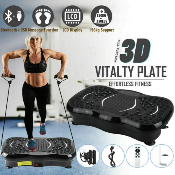 WSHA Máquina de Ejercicios de Placa de vibración de Fitness, Plataforma de vibración de Cuerpo Entera, Niveles de 180 velocidades, Peso máximo de Peso 330 Libras - Image 2