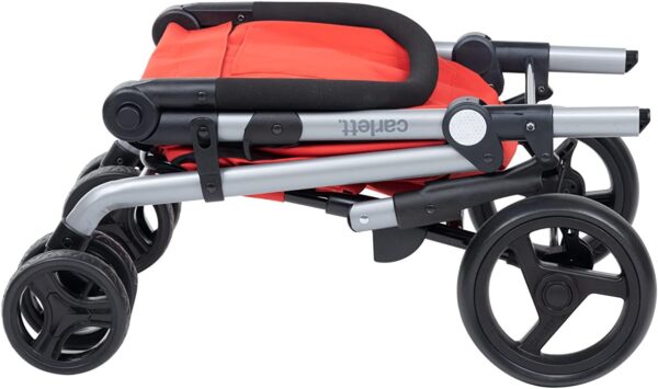 Carlett - Pack Lite Duo|Carro de la Compra + Gancho de Regalo | Carrito Plegable para Supermercado | 4 Ruedas | Manillar Regulable y Freno de Seguridad | Bolsa Extensible 48L | Bolsa Térmica 10L |Rojo - Image 4