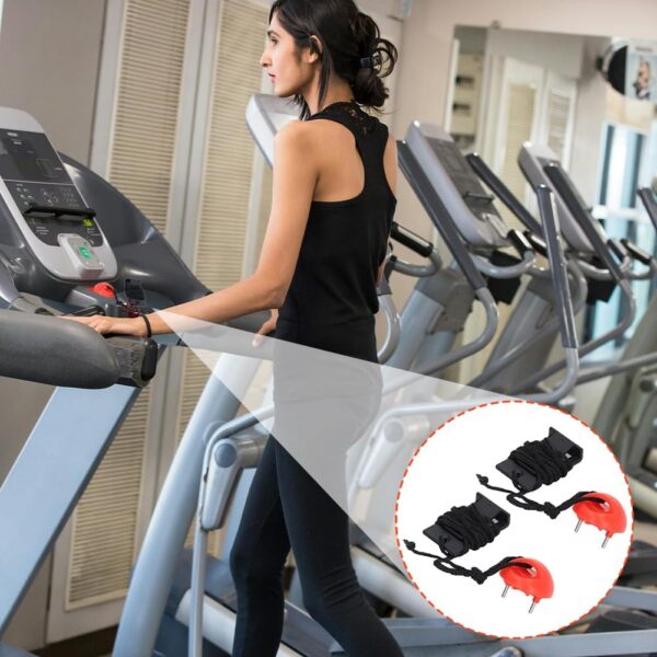 Lwuey Llave de Seguridad para Máquina Correr, Roja Universal Cintas Interruptores Treadmill Detenerse Compatible Safety Key Magnético Emergencia Bloqueo Cuerda Reemplazo Clavijas Rectangular 2Piezas - Image 5