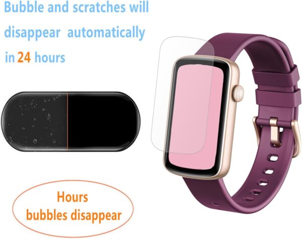 Frgnie Protector de pantalla compatible con reloj inteligente SHANG WING L2 (6 unidades) HD flexible TPU protector de pantalla para reloj de fitness Lynn2 - Image 4