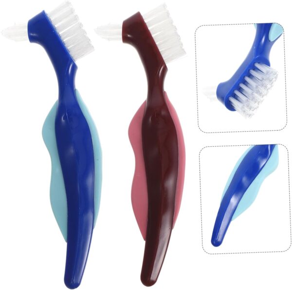 HAPINARY 4 Uds Cepillo De Para Dentaduras Postizas Para Ancianos Cepillo De Para Gomas Cepillo Limpiador Para Dentaduras Postizas Cepillos De Para Aparatos - Image 5