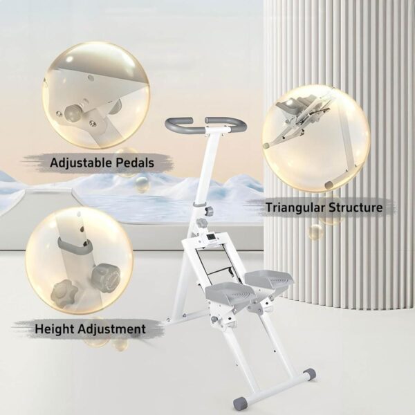 GHRERTX Máquina de Ejercicio de Escalada Vertical for Fitness en casa, Escalador Paso a Paso Plegable con Monitor LCD Entrenamiento de Cuerpo Completo Máquina de Paso de montaña Plegable - Image 4