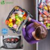 VOUNOT Carrito Compra Plegable de Aluminio, Carro de la Compra 6 Ruedas con Bolsa Impermeable Desmontable y Ganchos, 50L, Gris - Image 5
