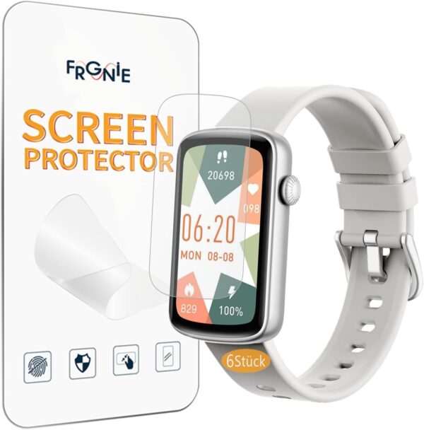 Frgnie Protector de pantalla compatible con reloj inteligente SHANG WING L2 (6 unidades) HD flexible TPU protector de pantalla para reloj de fitness Lynn2