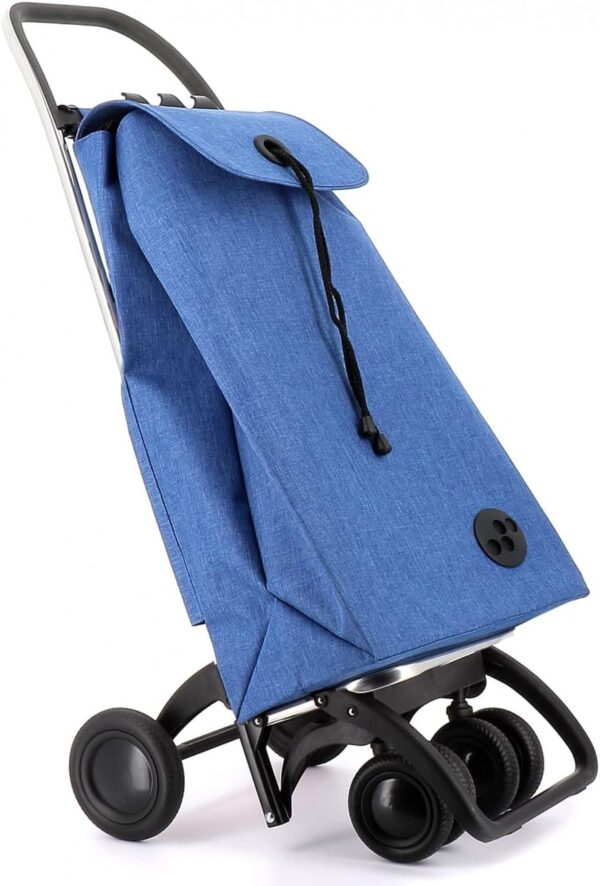 Carro Rolser I-MAX Tweed 4 Ruedas 2 Giratorias Plegable - Azul - Image 5