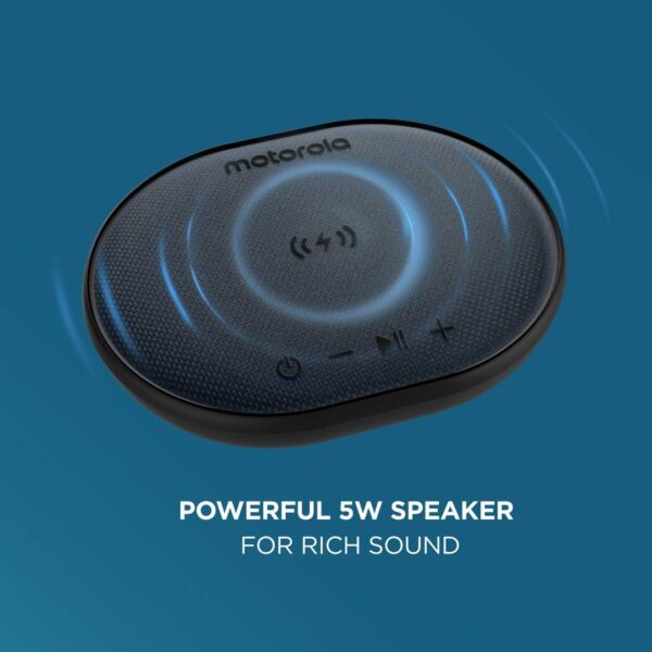 Motorola Lifestyle Sonic Sub 500 - Altavoz Bluetooth con Carga Inalámbrica - 5W, 15 Horas de Reproducción, IPX7 Resistente al Agua - Alexa y Google Assistant - Negro - Image 5
