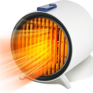 Calefacción, Mini Calefactor, Silencioso, 500W, Bajo Consumo Pequeños Portátil, PTC Calentador de Cerámica, con Protección Contra Sobrecalentamiento, Para Casa, Habitaciones y Oficinas