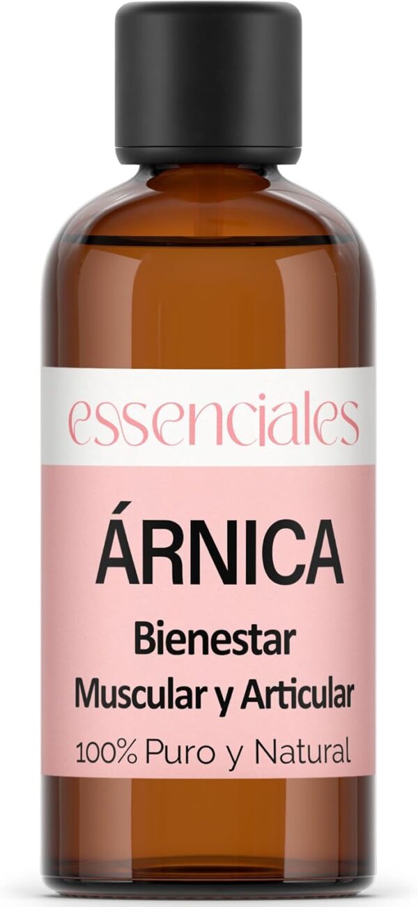 Essenciales - Aceite Vegetal de Árnica, 100% Puro, 100 ml | Para Tu Bienestar Muscular y Articular