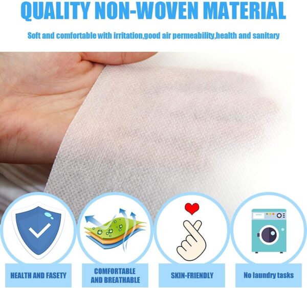 Xiaozhifu 100 PCS Sábanas Desechables de tela no tejida, 80 x 180 cm, Toallas de Masaje Desechables Para Salón de Belleza, Spa, Camas de Hospital - Image 3