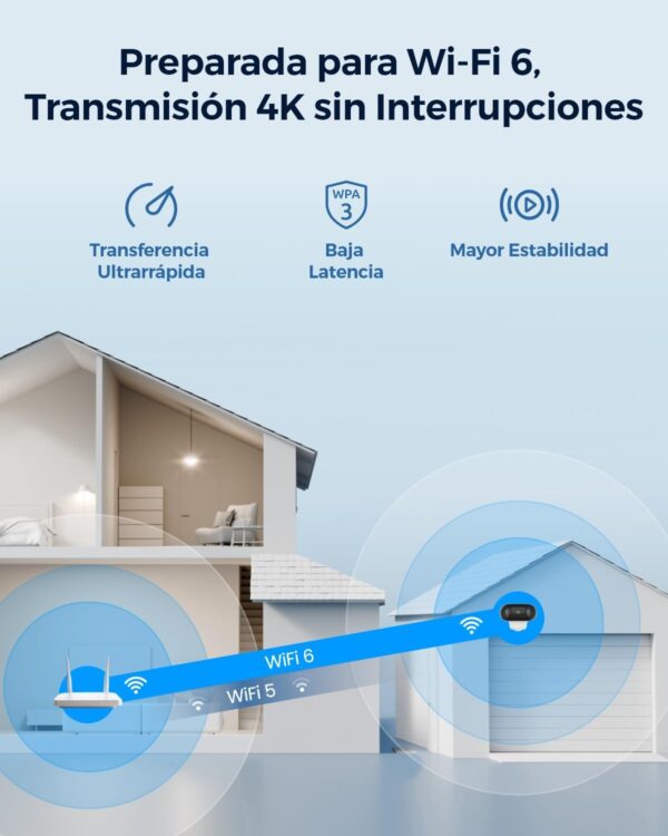 Reolink 4K Camara Vigilancia WiFi Exterior Solar, Visión Nocturna Verdadera en ColorX F1.0, Gran Angular de 180, 8MP Camara Seguridad con 2,4/5GHz Wi-Fi 6, Detección PIR y AI, Argus 4 Pro+Panel Solar - Image 5