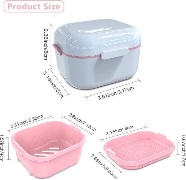 BVN Limpieza Caja Ferula Dental: Caja de Baño Funda Aparato Dental, Caja de Dentaduras Postizas, Caja Ortodoncia, Retenedor Dental, Caja de Retención - Image 2