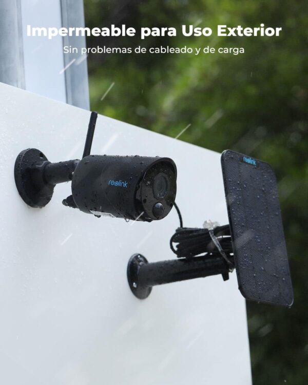 Reolink 3MP Camara Vigilancia WiFi Exterior Batería, Cámara IP de Seguridad Sin Cables con Panel Solar, Detección Humana, Audio de 2 Via, 2K Visión Nocturna, Impermeable, Alexa, Argus Eco (Negro) - Image 7