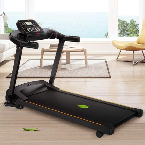 Cinta de correr plegable de 0,75 HP, inclinación manual, 220 lb, capacidad de peso, máquina para correr con monitor de frecuencia cardíaca, ahorro de espacio para entrenamiento de oficina en casa - Image 8