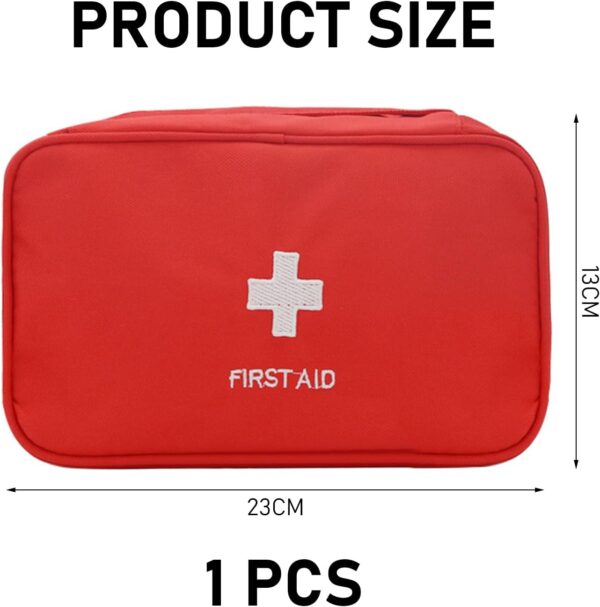 Bolsa de medicina de viaje de 2 piezas, bolsa de medicina de primeros auxilios, bolsa de medicina para senderismo y camping, bolsa de almacenamiento de medicina, bolsa de medicina portátil - Image 2