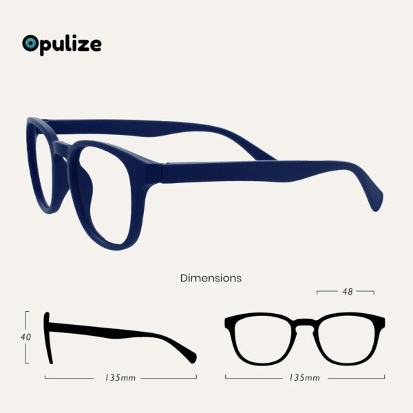 OPULIZE Pop Gafas de Lectura Pack de 4 Redondas Azul, Rosa Fucsia, Violeta y Verde Musgo Mate Satinado Bisagras con Muelle Resistentes a los Arañazos Hombre Mujer RRRR2-3456 +2.00 - Image 2