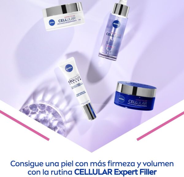 NIVEA Hyaluron Cellular Filler (2 x 50 ml), pack de cremas antiedad, set de regalo con crema de día FP30 y crema de noche, cremas reafirmantes con ácido hialurónico - Image 5