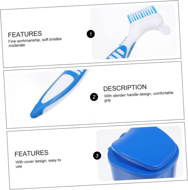 DOITOOL Trajes Para Hombres 3 Juegos De Cepillos De Limpiador Alineador Cepillo De Limpieza De Cerdas Suaves Limpiador De Cepillos De Cepillo Para Dentaduras Cepillo De Suministros De - Image 2