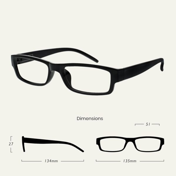 The Reading Glasses Company La Compañía Gafas De Lectura Negro Ligero Cómodo Lectores Valor Pack 2 Estilo Diseñador Hombres Mujeres UVR2PK032 +2,00 - Image 2
