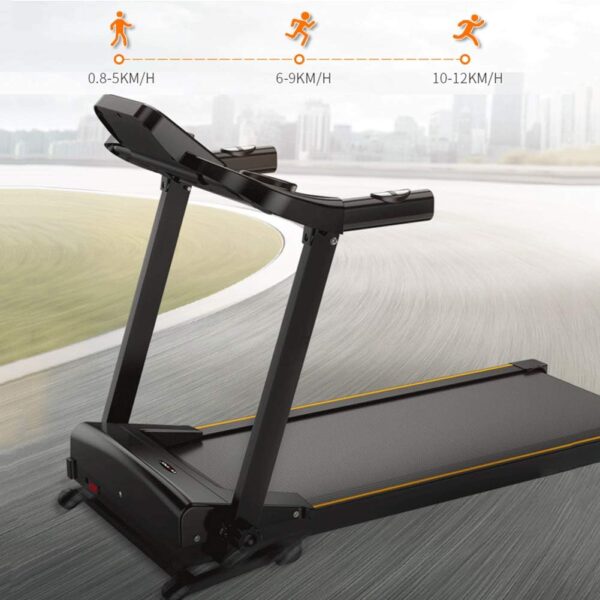 Cinta de correr plegable de 0,75 HP, inclinación manual, 220 lb, capacidad de peso, máquina para correr con monitor de frecuencia cardíaca, ahorro de espacio para entrenamiento de oficina en casa - Image 6