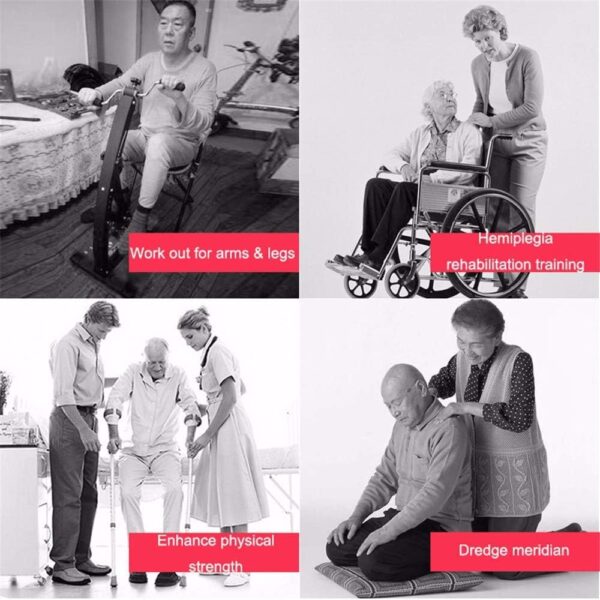 MFLASMF Ejercitador de Pedales portátil - Máquina vendedora de Ejercicios para Brazos y piernas - Equipo de Fitness para Personas Mayores y Ancianos - Bicicleta estática Plegable - Vendedo - Image 5