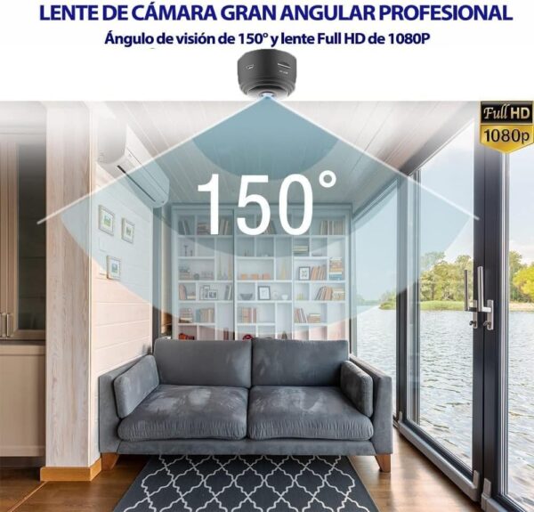 Mini Cámara Espía wifi 1080P HD invisible camara vigilancia wifi interio/Exterior,con detección de movimiento y visión nocturna,Cámara con Grabación,Exterior/interio App Inalámbrico Alerta (S) - Image 4