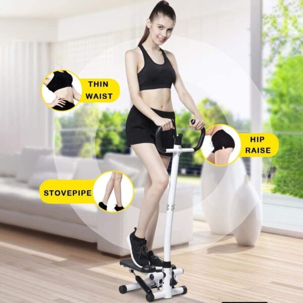 Máquina de Paso de Giro Mudo Ajustable con Barra de Manillar Hogar Multifuncional Deportes Cuerpo Salud Equipo de Fitness para Interiores - Image 4