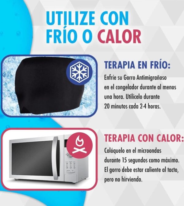 Gorro De Gel Para Quitar Dolor De Cabeza, Gorro Para Las Migrañas, Alivio Migrañas Y Dolor De Cabeza, Gel Caliente y Frio, Gorro Para Migrañas, Dolor De Cabeza, Cefalea, Gorro Migraña, Tensión, Dolor - Image 2