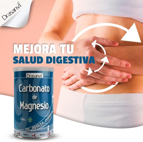 DRASANVI Carbonato de magnesio PURO | Contribuye al funcionamiento normal de huesos, dientes, músculos y sistema nervioso | Disminuye el cansancio y la fatiga | 200grs de polvo=166 dias - Image 7