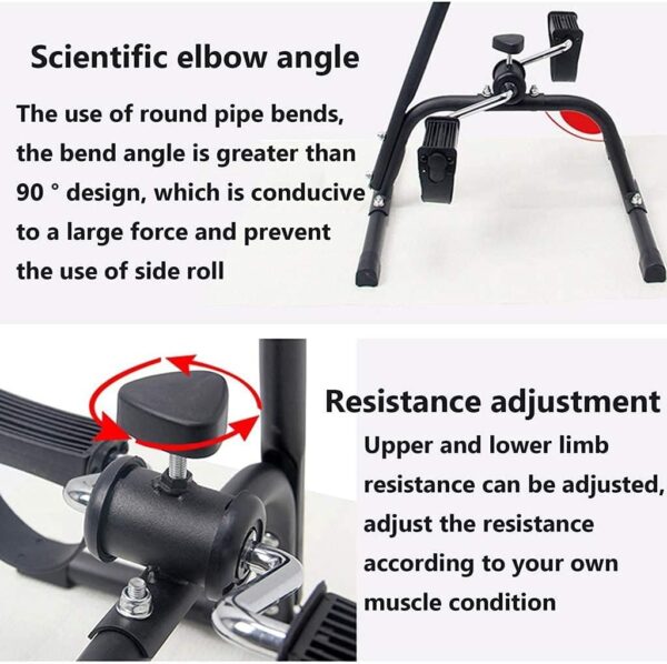 NMDCDH Ejercitador de Brazos y piernas para Bicicleta estática - Máquina vendedora de Ejercicios para Brazos y piernas - Ejercitador de Pedal portátil - Equipo de Fitness para Personas ma - Image 3