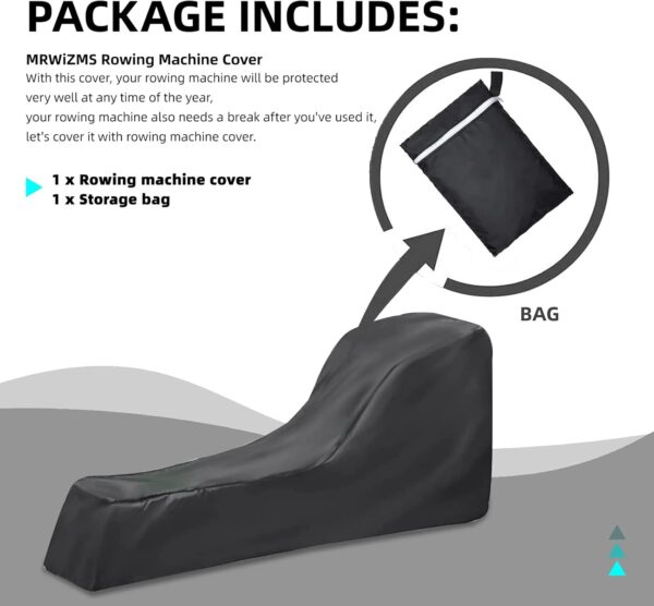 MRWiZMS Cubierta Máquina de Remo, Cubierta Protectora para MáQuina de Remo, Cubierta Protectora para Equipos de Gimnasio, Tela Oxford 210D Funda Maquina Remo, a Prueba De Polvo E Impermeable - Image 5