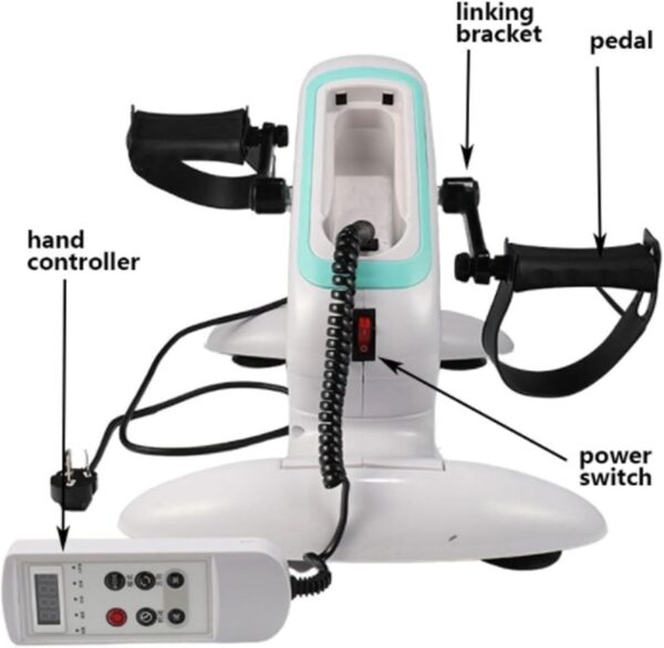 Bicicleta De Entrenamiento Ejercitador De Pedales Portátil para Pies Y Piernas, Bicicleta Eléctrica para Ejercicios De Rehabilitación, Entrenador De Piernas En Casa para Personas Mayores - Image 2