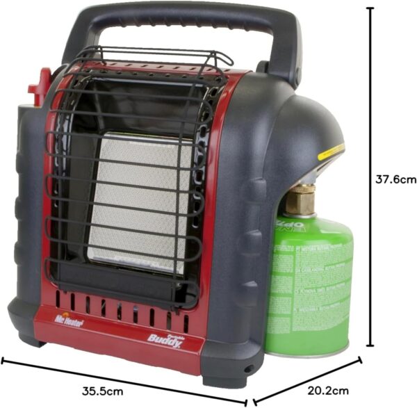 Mr Heater Calefactor de Gas Portátil MH9BDF - Calefacción de Gas con Bombona de Gas - Calentador de Gas para Camping - Espacios de Hasta 26M2 - Apto para Cartuchos de Propano 31 y Butano/Propano - Image 2