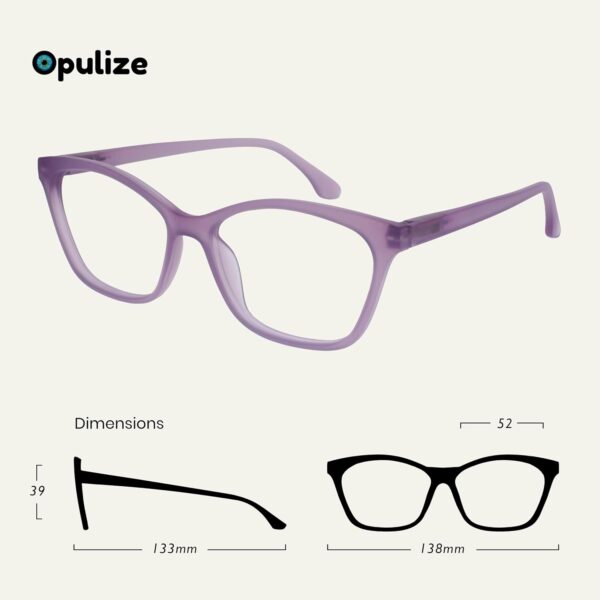 OPULIZE KAT Gafas de Lectura - Elegante Montura Ojo de Gato - Hombres y Mujeres - Bisagras de Muelle - R59 - Image 2