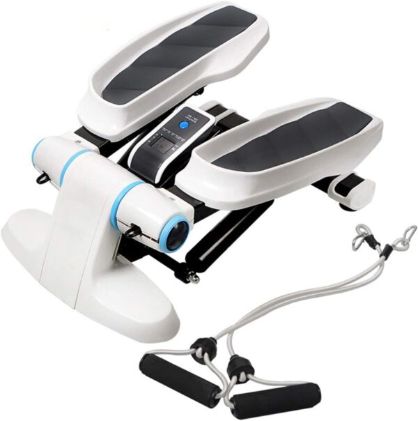 ZXLLAFT Stepper con Bandas de Resistencia y Monitor LCD, Equipo de Ejercicios para Subir Escaleras para Interior, Máquina de Pasos Twister para Ejercicios de Cintura